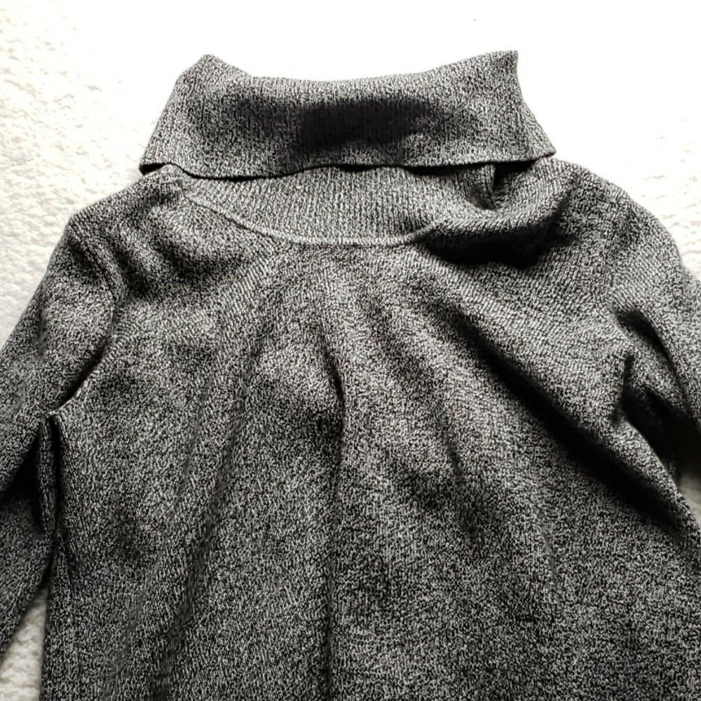 Calvin Klein Sweater Womens Large Gray Cowl Neck Long Sleeve Knit Pullover